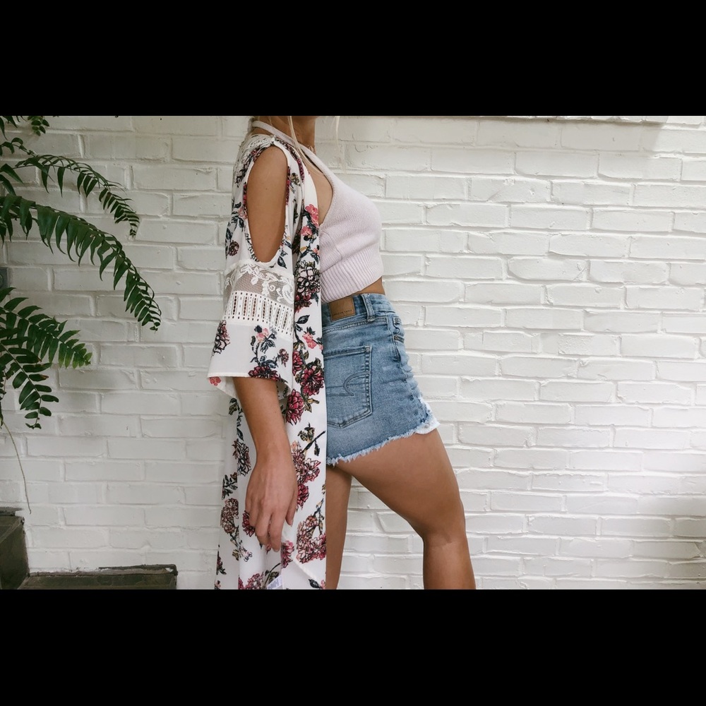 Floral print sweater